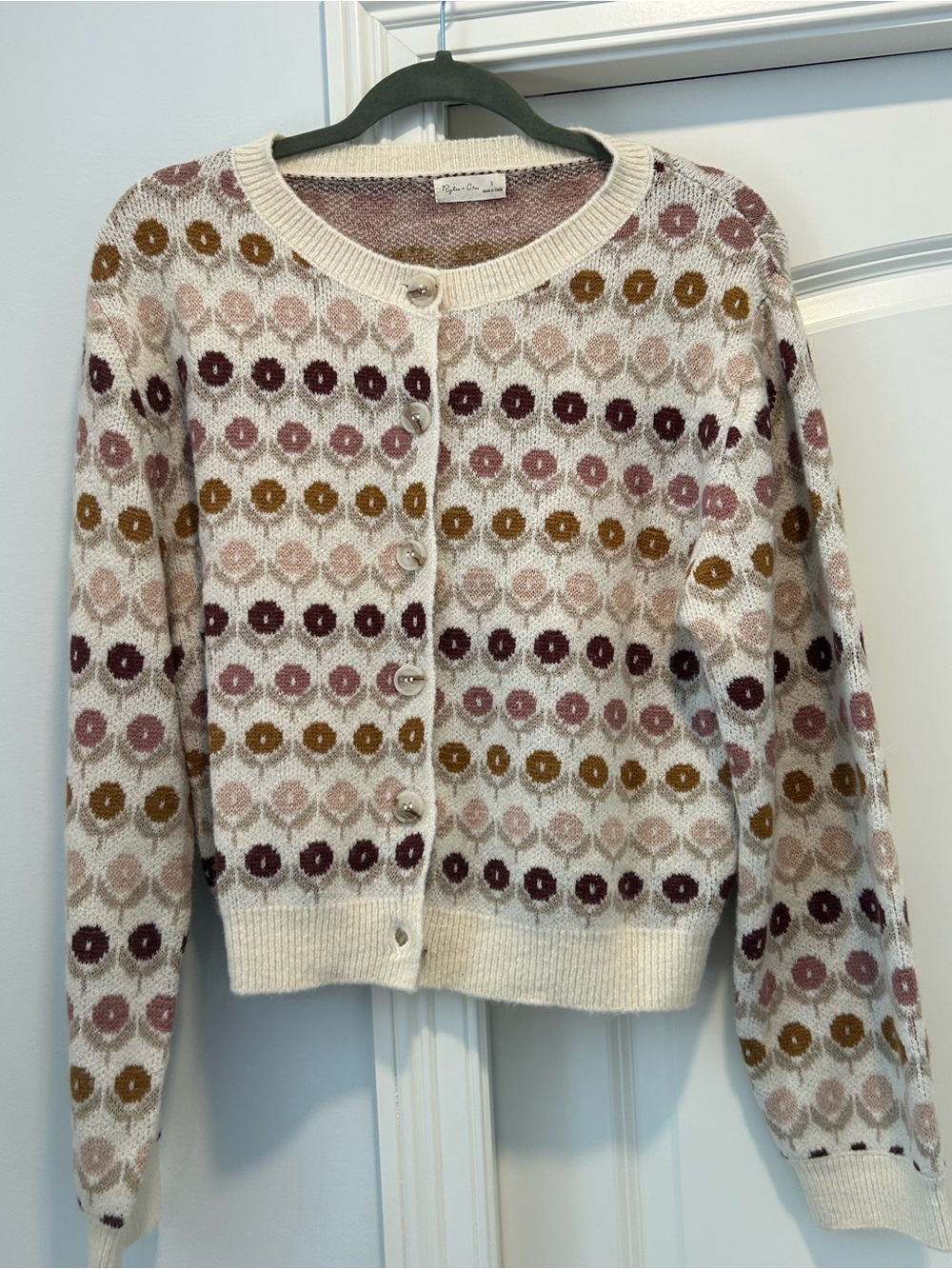 Rylee + Cru Floral Dot Cardigan Sweater